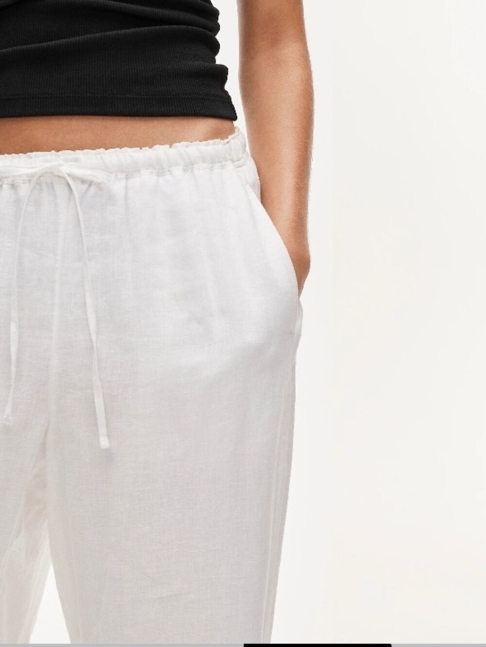 Nwt J. Crew Soleil Linen Pants In White Size Medium Travel Beach - Picture 3 of 9